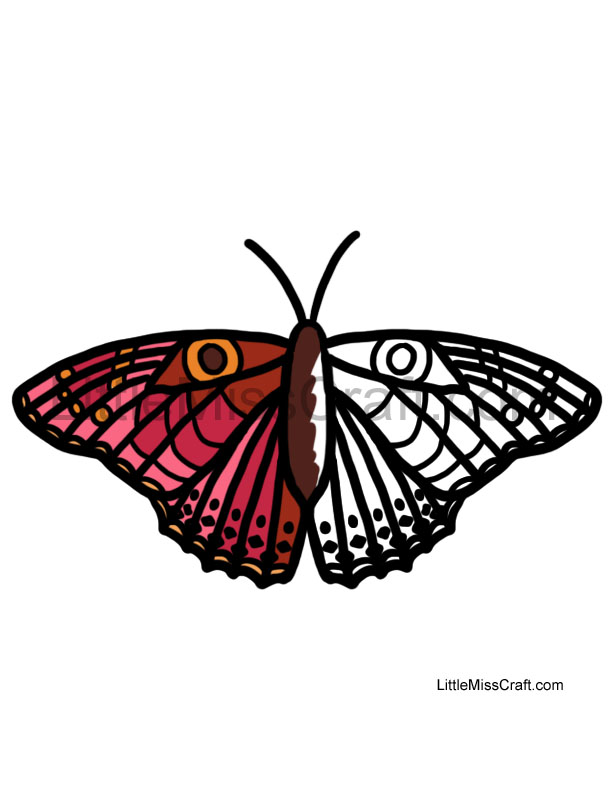 Crafts - Butterfly Painted Lady Coloring Page